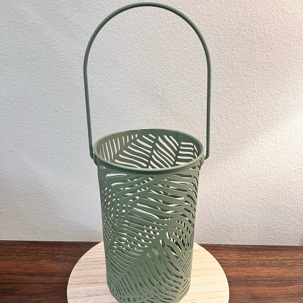 Target Tall Sage Green Metal Palm Lantern